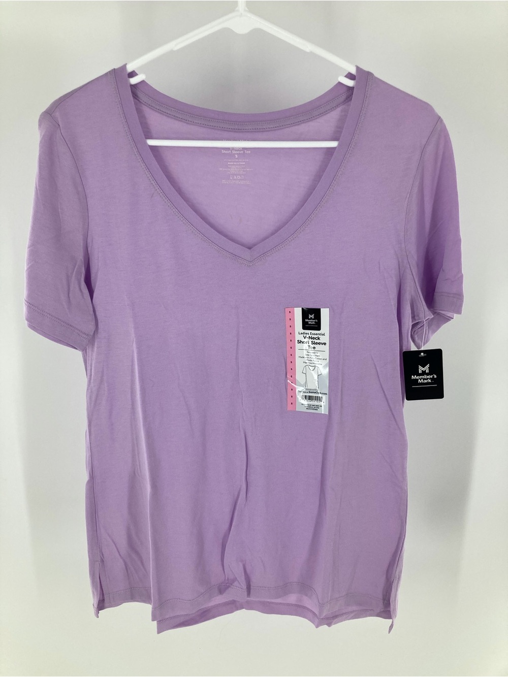 Member's Mark Lavender V-Neck Short Sleeve Tee